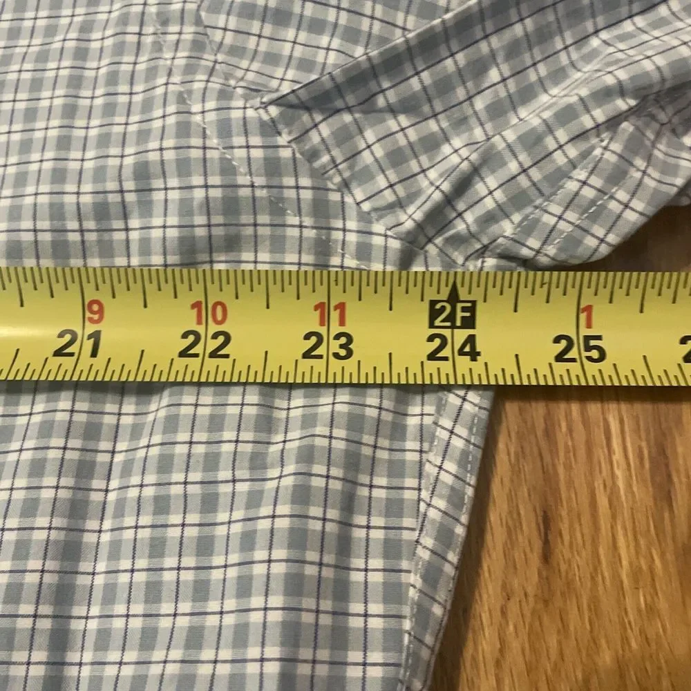 J.CREW Long Sleeve‎ XL Blue Check Button Down Cotton Shirt